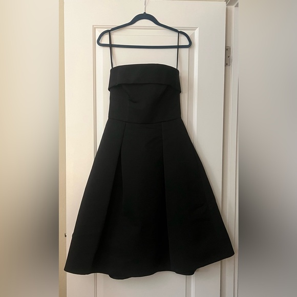 knee length dresses for ladies Mikado Strapless Dress Ivory / 6 main image 0